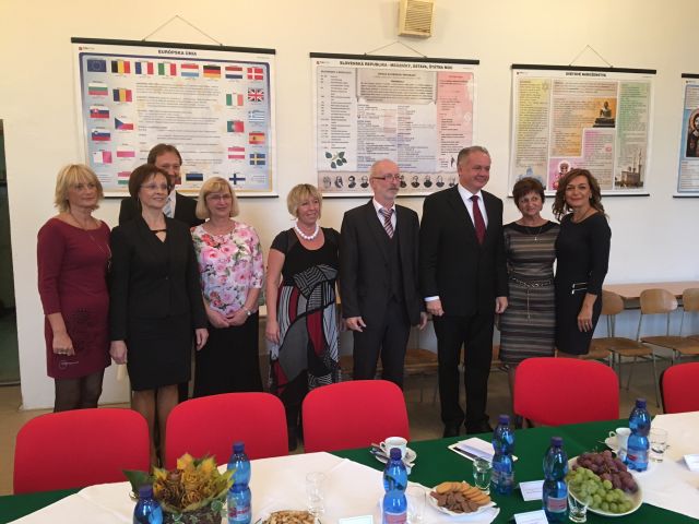 Prezident Andrej Kiska navštívil našu školu.