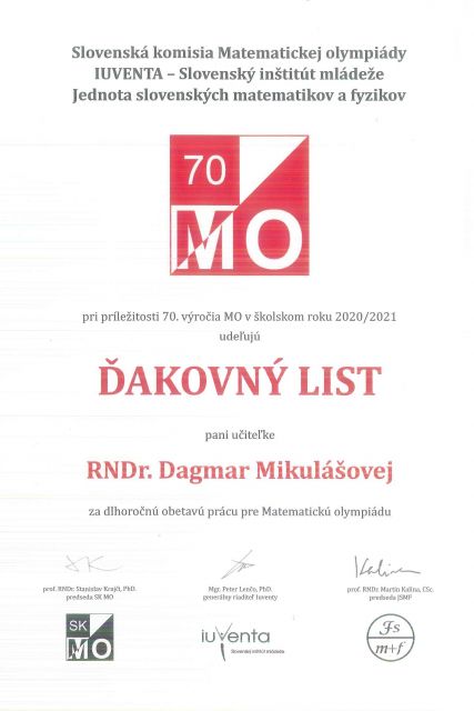 Ďakovný List