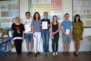 Učastníci krajského kola s ich vyučujúcimi