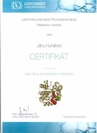 02.certifikát - PROTEÍNOVÉ INŽINIERSTVO
