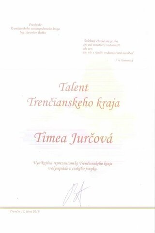Talent jurcova diplom