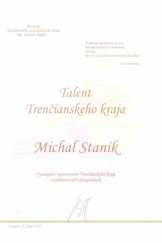 Talent stanik diplom