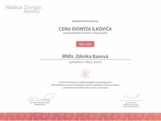 Zdenka baxova diplom