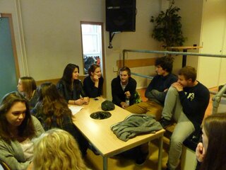 Žiaci v holandsku - v jedálni