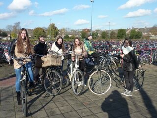 Žiaci v holandsku - na bicykloch