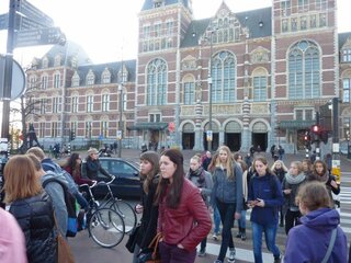 Žiaci v holandsku - v meste