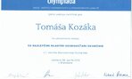 Tomáš Kozak - certifikát