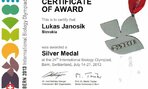 Strieborná medaila pre Lukáša